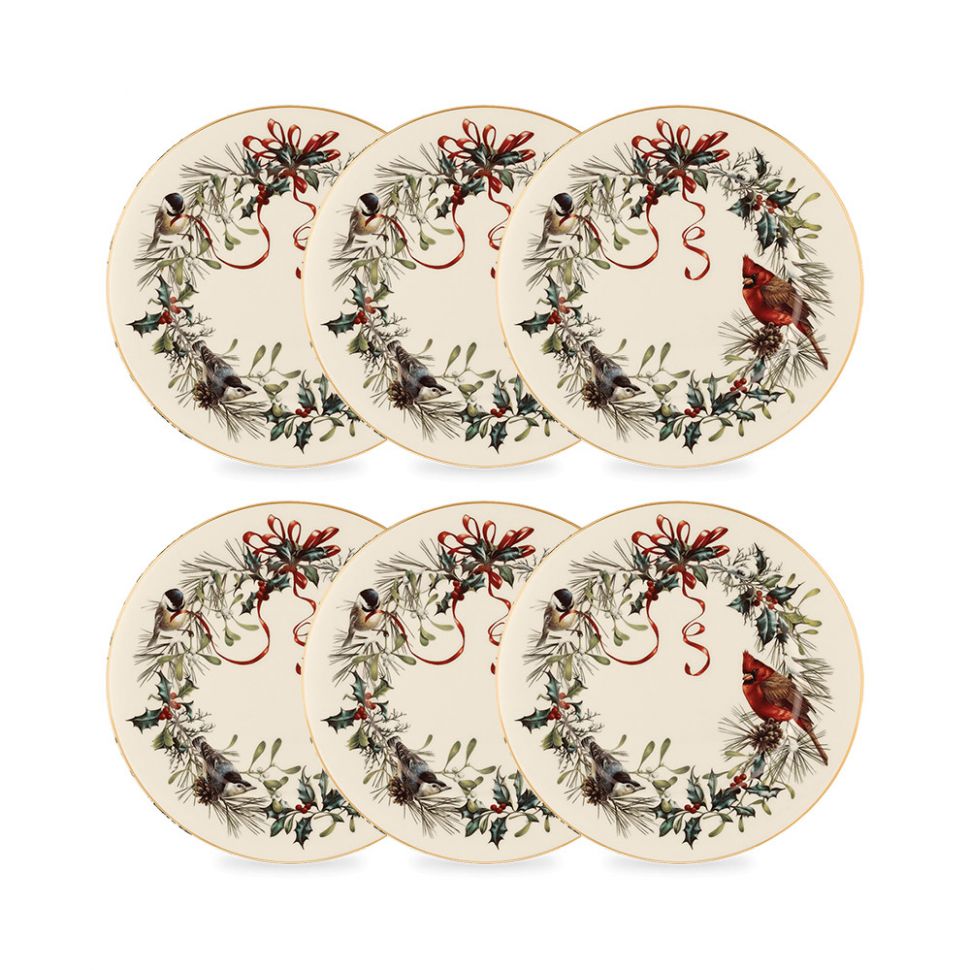 Набор из 6-ти обеденных тарелок «Кардинал», диаметр: 27 см, материал: фарф фото 1