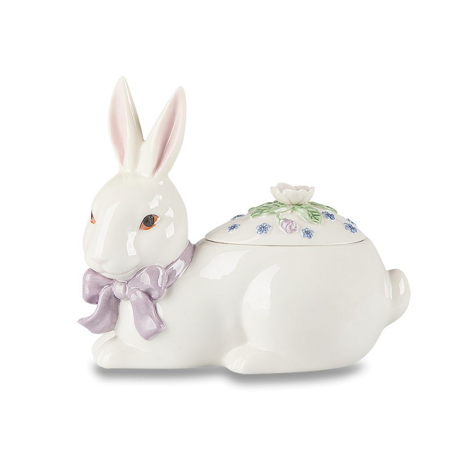 Шкатулка «Весенний кролик», размер: 18 см, материал: костяной фарфор, цвет фото 1