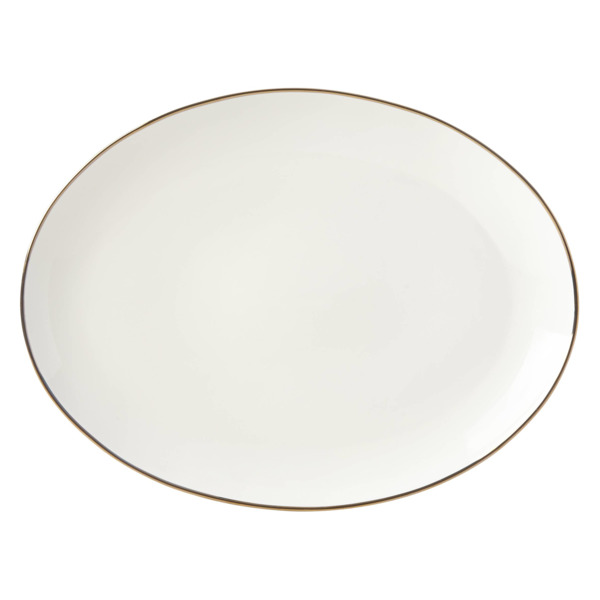 Блюдо овальное Lenox Трианна 37см (белое) фото 1