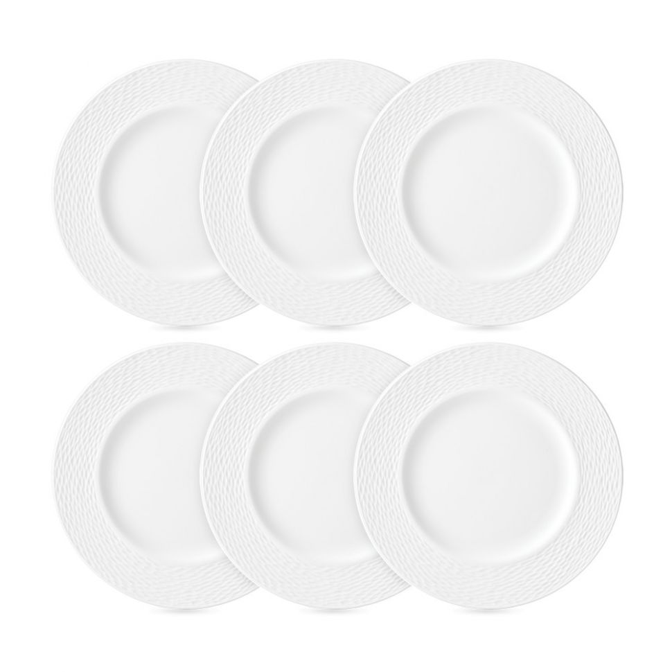 Набор из 6-ти закусочных тарелок «Текстура», диаметр: 24 см, материал: кос фото 1
