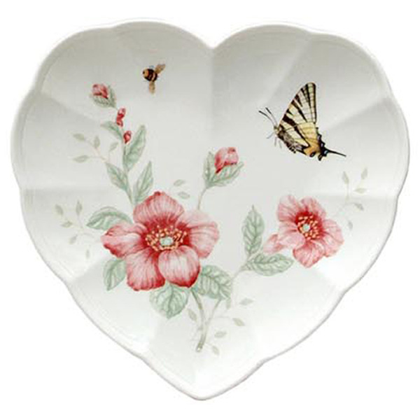 Блюдо-сердце Lenox Бабочки на лугу 23см фото 1