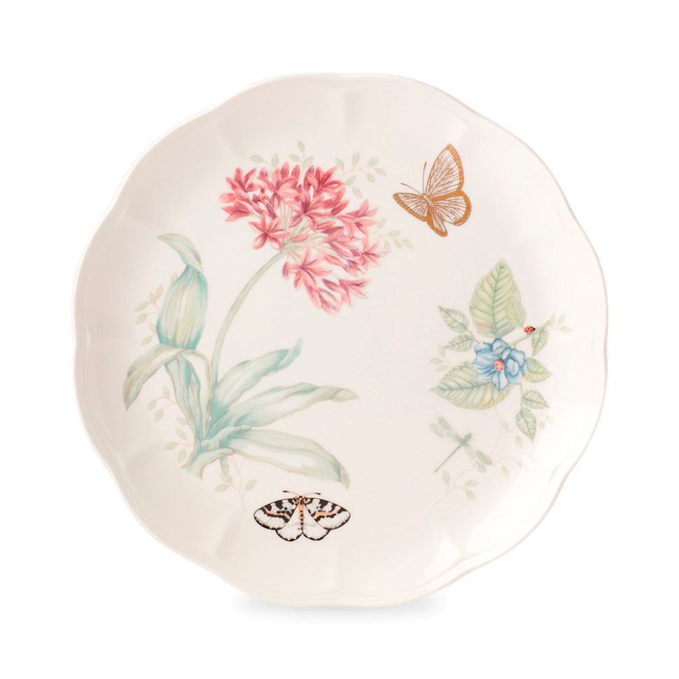 Тарелка обеденная «Бабочки на лугу Голубая бабочка», диаметр: 28 см, матер фото 1