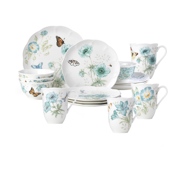 Сервиз чайно-столовый Lenox Бабочки на лугу на 4 персоны 16 предметов, бир фото 1