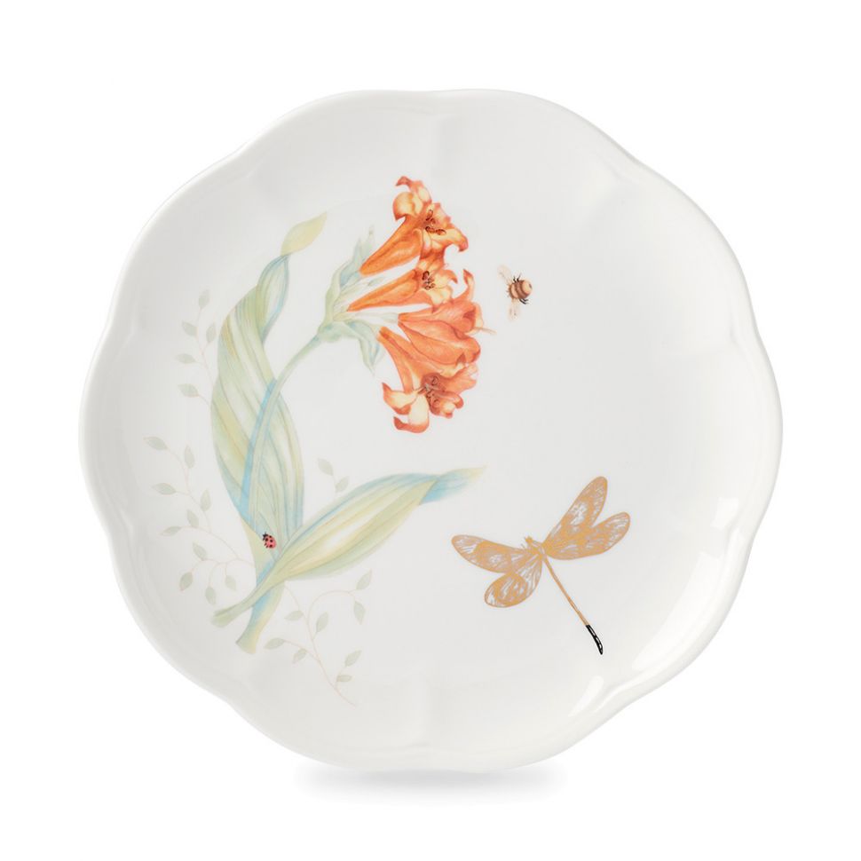 Тарелка акцентная «Бабочки на лугу Стрекоза», диаметр: 23 см, материал: фа фото 1