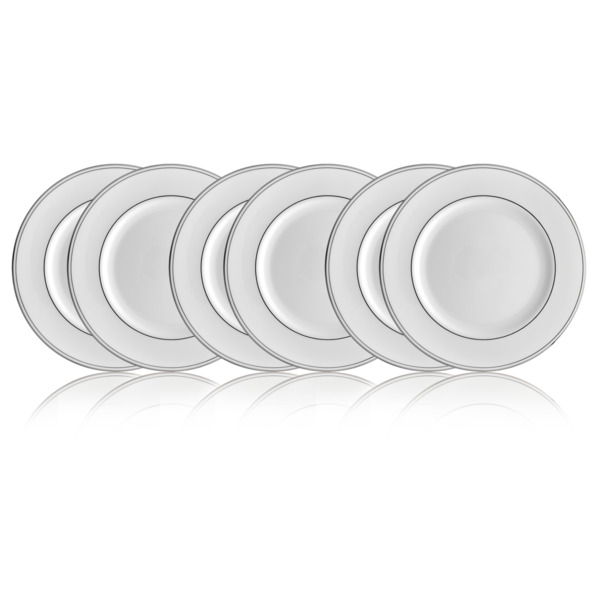 Набор из 6 тарелок закусочных Lenox Федеральный,платиновый кант 20,5см фото 1