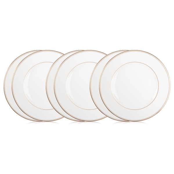 Набор из 6 тарелок обеденных Lenox Федеральный,золотой кант 27,5см фото 1.